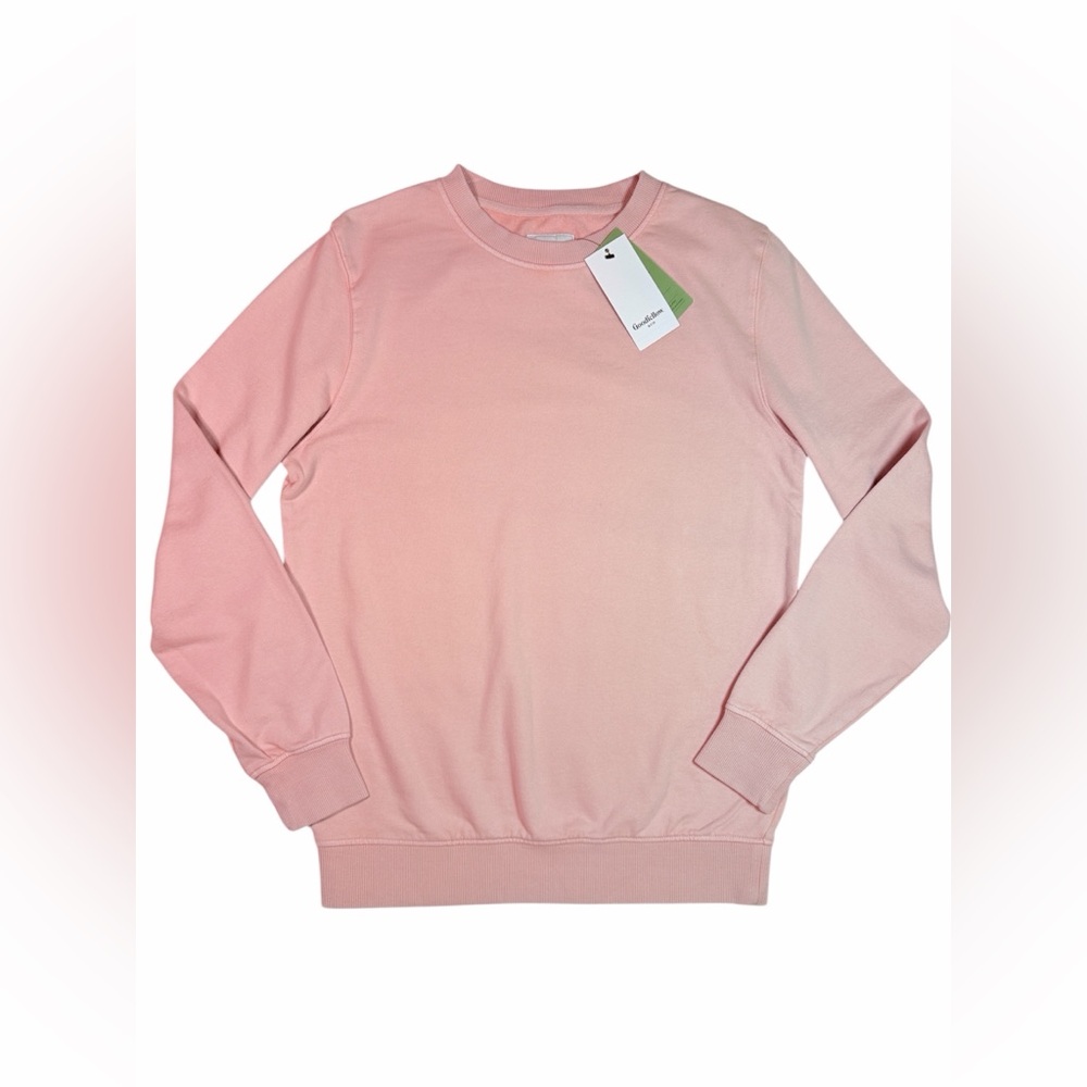 Goodfellow‎ & Co Womens S Light Pink Rose Crewneck Sweatshirt Cotton Scandigirl